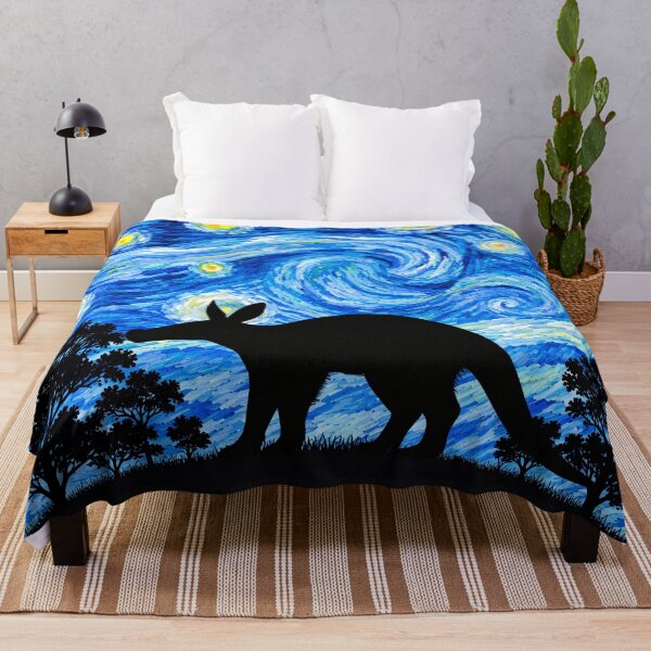 Item preview, Funny Aardvark Starry Night Painting Moon Star Zoo Boys Girls designed and sold by FurryHavenPH.