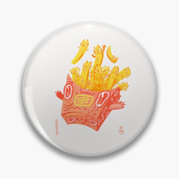 Item preview, Trippy Monster French Fries Lowbrow Surreal Graphic Illustration designed and sold by Nate Bear.