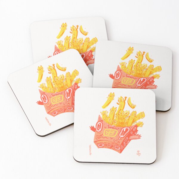Item preview, Trippy Monster French Fries Lowbrow Surreal Graphic Illustration designed and sold by Nate Bear.