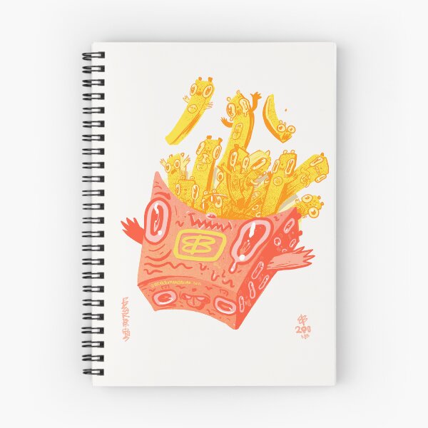 Item preview, Trippy Monster French Fries Lowbrow Surreal Graphic Illustration designed and sold by Nate Bear.