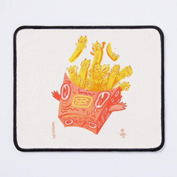 Item preview, Trippy Monster French Fries Lowbrow Surreal Graphic Illustration designed and sold by Nate Bear.