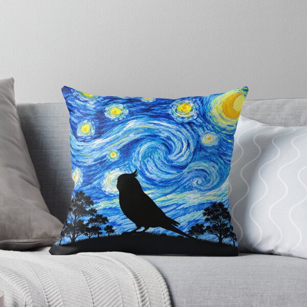 Item preview, Funny Budgie Bird Starry Night Painting Moon Star Zoo Boys Girls designed and sold by FurryHavenPH.