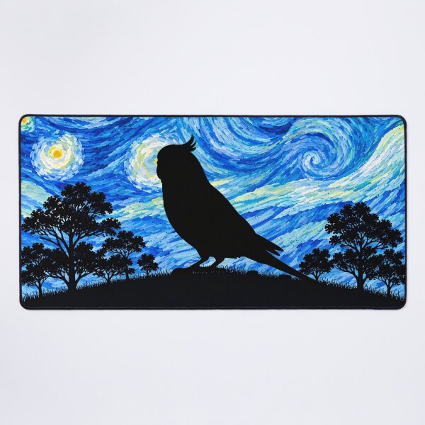 Item preview, Funny Budgie Bird Starry Night Painting Moon Star Zoo Boys Girls designed and sold by FurryHavenPH.