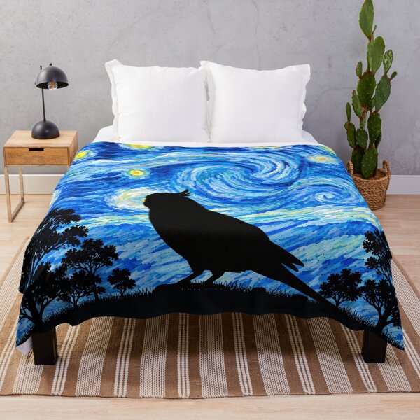 Item preview, Funny Budgie Bird Starry Night Painting Moon Star Zoo Boys Girls designed and sold by FurryHavenPH.