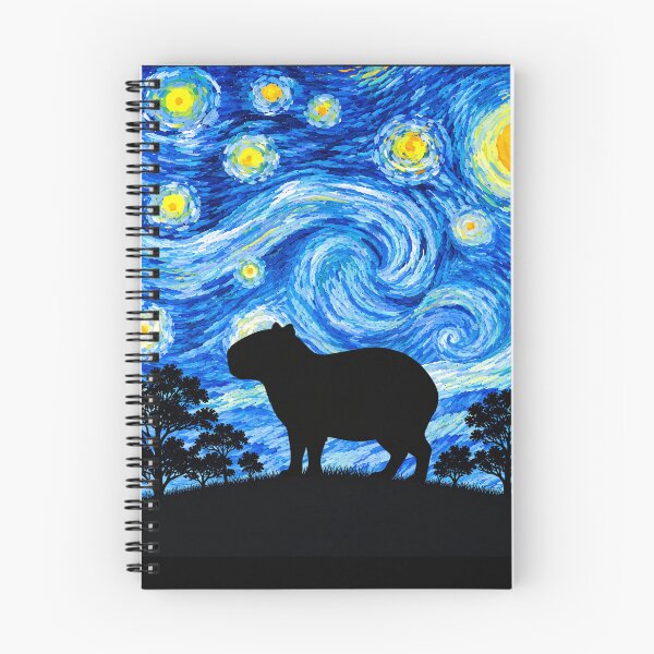 Item preview, Funny Capybara Starry Night Painting Moon Star Zoo Boys Girls designed and sold by FurryHavenPH.