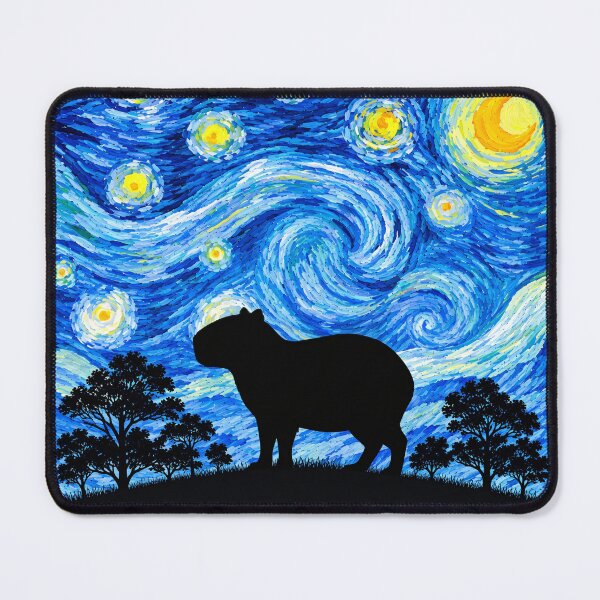 Item preview, Funny Capybara Starry Night Painting Moon Star Zoo Boys Girls designed and sold by FurryHavenPH.