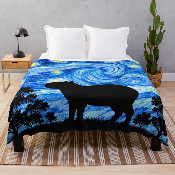Item preview, Funny Capybara Starry Night Painting Moon Star Zoo Boys Girls designed and sold by FurryHavenPH.
