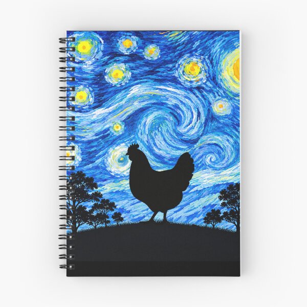 Item preview, Funny Chicken Starry Night Painting Moon Star Zoo Boys Girls designed and sold by FurryHavenPH.
