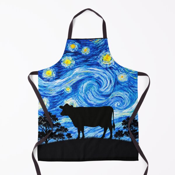 Item preview, Funny Cow Starry Night Painting Moon Star Zoo Boys Girls designed and sold by FurryHavenPH.