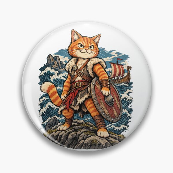 Item preview, Orange Cat Viking Warrior Adventure designed and sold by muhammadkhafidh.