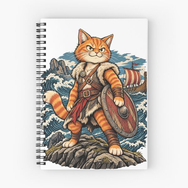 Item preview, Orange Cat Viking Warrior Adventure designed and sold by muhammadkhafidh.