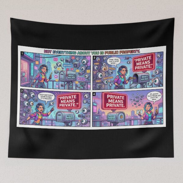 Item preview, Cyberpunk woman defends her privacy against surveillance designed and sold by Mianku | Für das Leben.