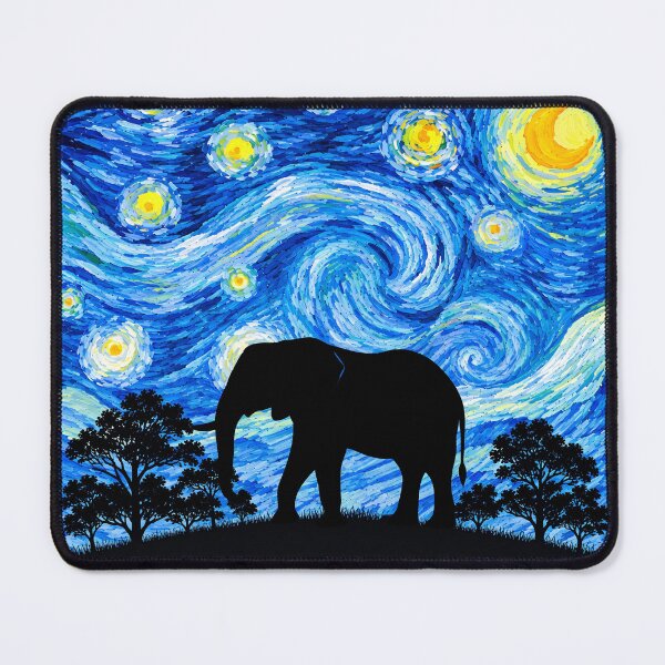 Item preview, Funny Elephant Starry Night Painting Moon Star Zoo Boys Girls designed and sold by FurryHavenPH.