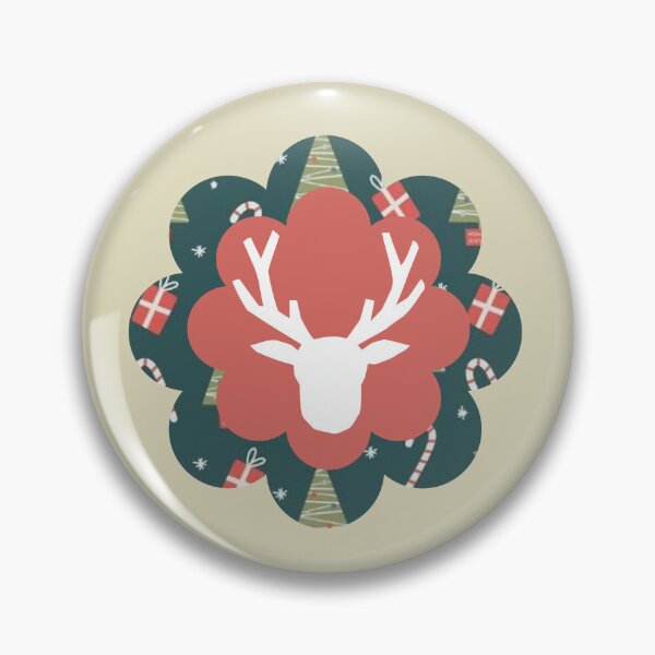 Item preview, Rustic Reindeer Silhouette with Pink and Blue Pattern Holiday Decor Art designed and sold by Liberarteprint.