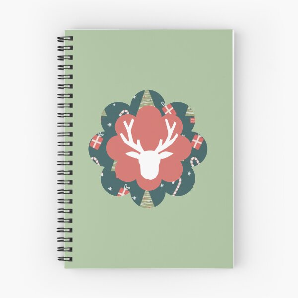 Item preview, Rustic Reindeer Silhouette with Pink and Blue Pattern Holiday Decor Art designed and sold by Liberarteprint.