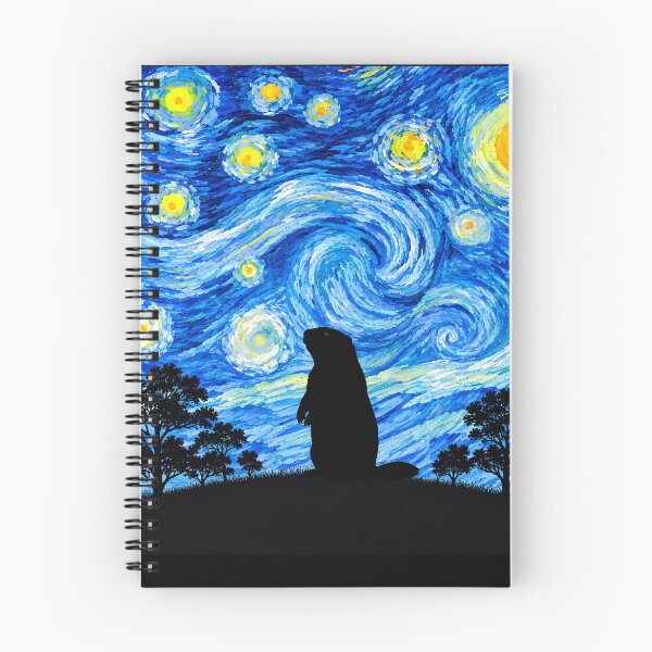 Item preview, Funny Groundhog Starry Night Painting Moon Star Zoo Boys Girls designed and sold by FurryHavenPH.