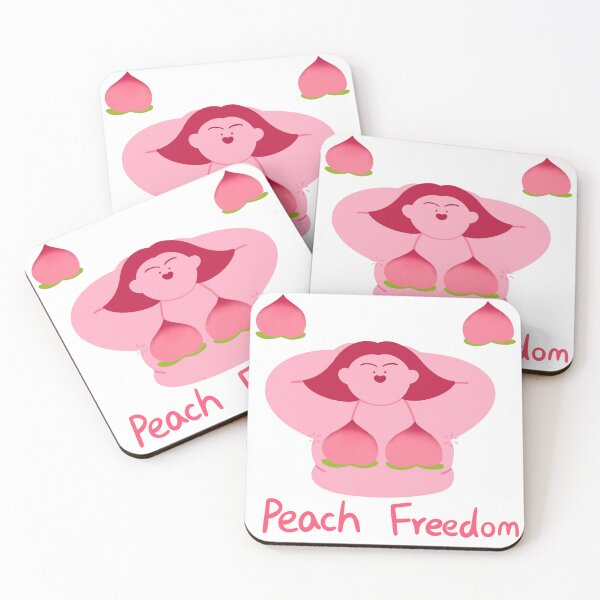 Item preview, Peach Freedom Fruit Pun designed and sold by spacecodot.
