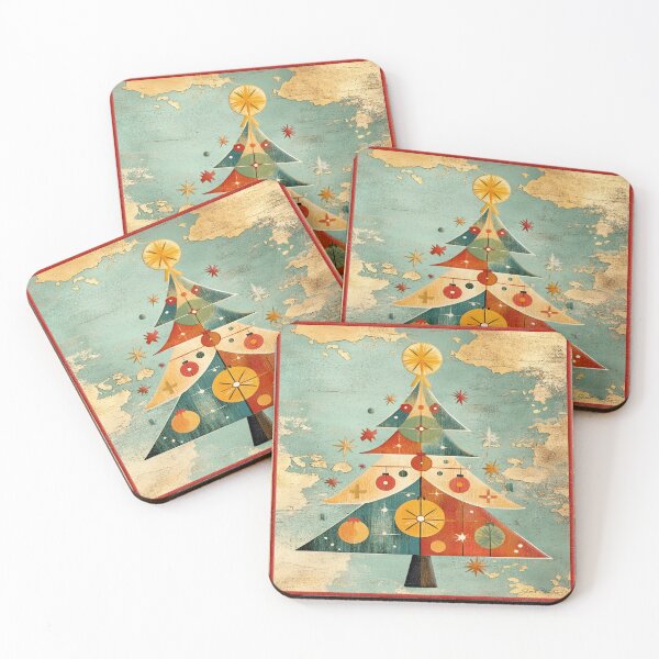 Item preview, Golden Retro Christmas B SQ designed and sold by Jean Plout.