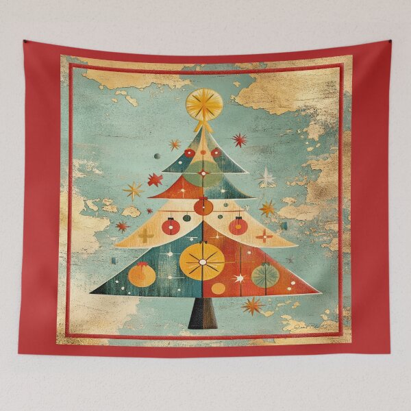 Item preview, Golden Retro Christmas B SQ designed and sold by Jean Plout.