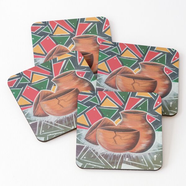 Item preview, African Pottery Still Life - Geometric Abstract Art designed and sold by Wolagno.