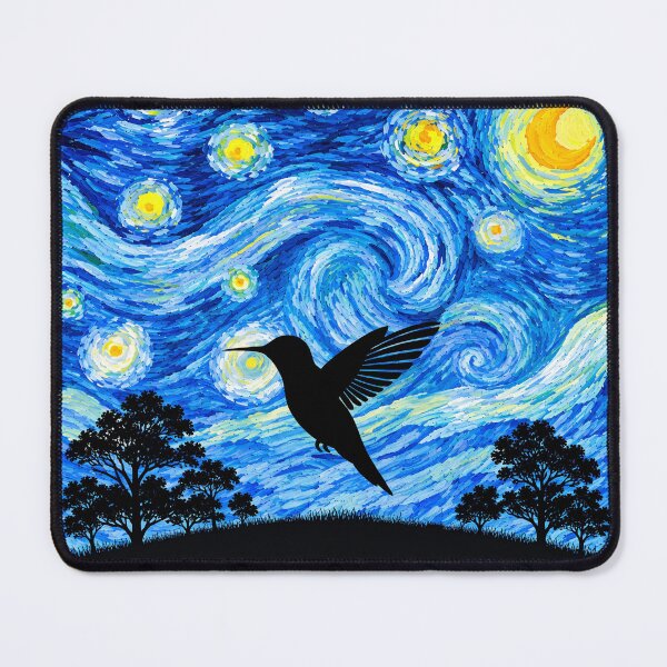 Item preview, Funny Hummingbird Starry Night Painting Moon Star Zoo Boys Girls designed and sold by FurryHavenPH.