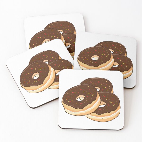 Item preview, Delicious Chocolate Glazed Donuts With Sprinkles Chocolate Sprinkle Donuts designed and sold by Selvara-Nuit.