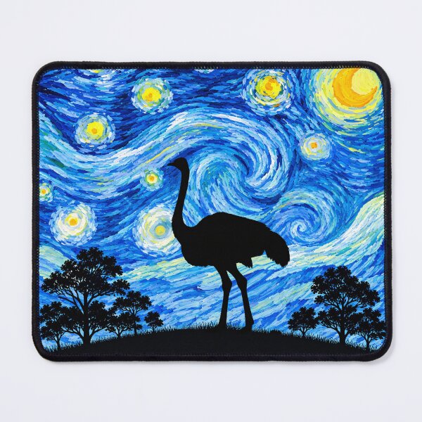Item preview, Funny Ostrich Starry Night Painting Moon Star Zoo Boys Girls designed and sold by FurryHavenPH.