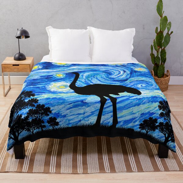 Item preview, Funny Ostrich Starry Night Painting Moon Star Zoo Boys Girls designed and sold by FurryHavenPH.