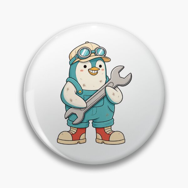Item preview, Kawaii Penguin Mechanic | Cute Auto Repair Wrench Art designed and sold by MrDev.