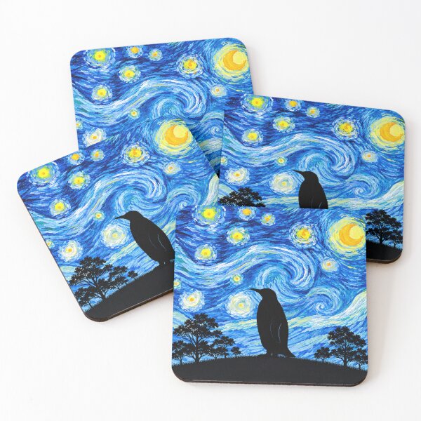 Item preview, Funny Penguin Starry Night Painting Moon Star Zoo Boys Girls designed and sold by FurryHavenPH.
