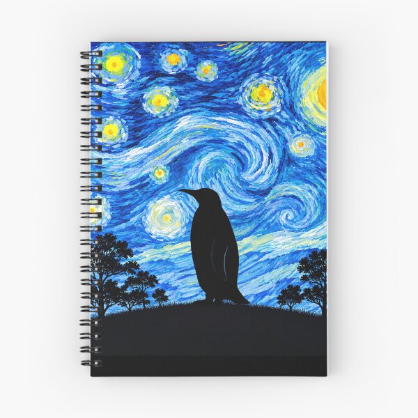 Item preview, Funny Penguin Starry Night Painting Moon Star Zoo Boys Girls designed and sold by FurryHavenPH.