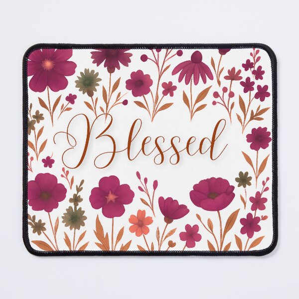 Item preview, Blessed — Red Floral Christian Faith Design designed and sold by Our Bible Journey.