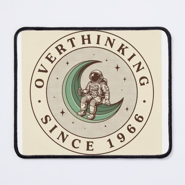 Item preview, Overthinking Since 1996 Astronaut Moon designed and sold by Flipnship.