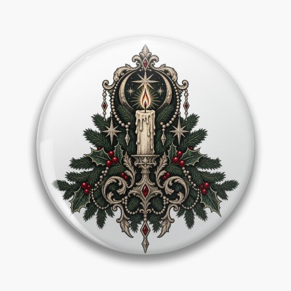 Item preview, Gothic Christmas Candle Victorian Winter Art Gift designed and sold by Corvoria.