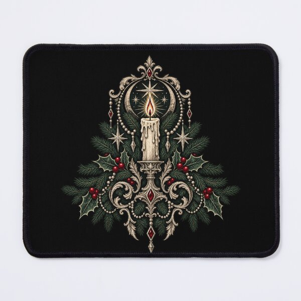 Item preview, Gothic Christmas Candle Victorian Winter Art Gift designed and sold by Corvoria.