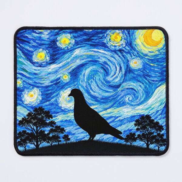 Item preview, Funny Pigeon Starry Night Painting Moon Star Zoo Boys Girls designed and sold by FurryHavenPH.