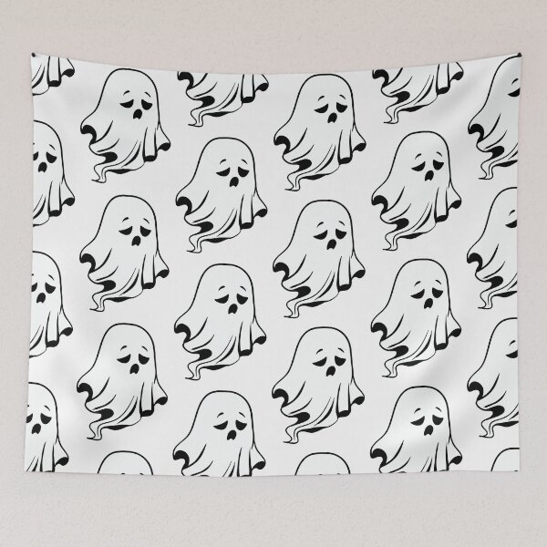 Item preview, Cute Sad Ghost Line Art — Simple Halloween Ghost Illustration designed and sold by LYAN-STORE.