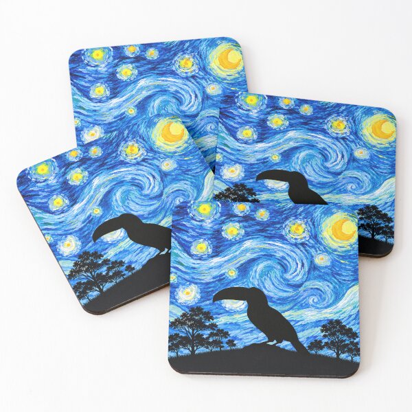 Item preview, Funny Toucan Starry Night Painting Moon Star Zoo Boys Girls designed and sold by FurryHavenPH.