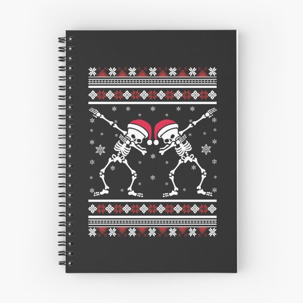 Item preview, Dabbing Skeletons — Festive Christmas Pattern designed and sold by Quirky Cotton Collective.