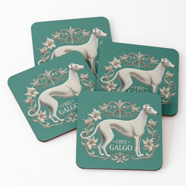 Item preview, GALOGO - Free the Galgo - Embroidery No03 designed and sold by GALOGO – Art for Sighthounds & Animal Welfare.
