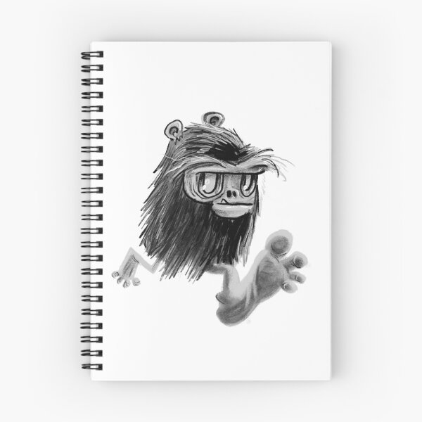 Item preview, Big Foot Sasquatch Monster Running Monochrome Lowbrow Sketch Illustration designed and sold by Nate Bear.