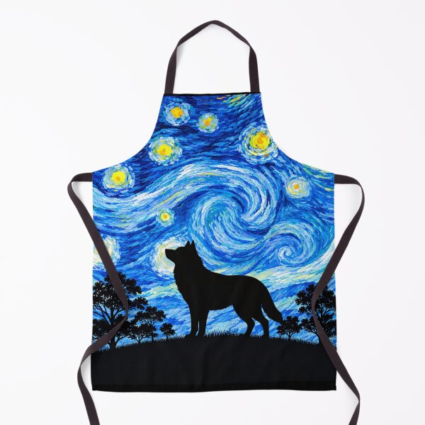 Item preview, Funny Wolf Starry Night Painting Moon Star Zoo Boys Girls designed and sold by FurryHavenPH.