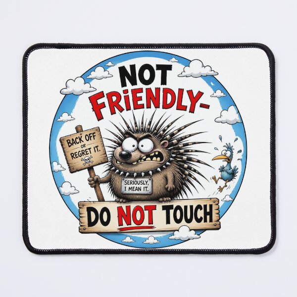 Item preview, Do not touch! Cheeky hedgehog designed and sold by Talpha.