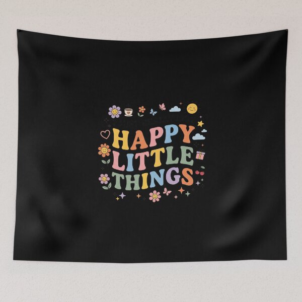 Item preview, I Just Really Like Happy Little Things Mental Health Self Care Quote designed and sold by AmeliaShirts.