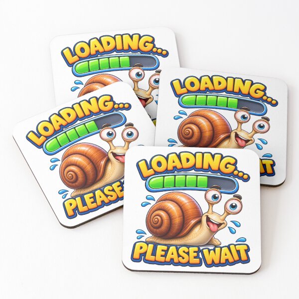 Item preview, Loading Please Wait – Funny Snail Cartoon designed and sold by AleksanderLamek.