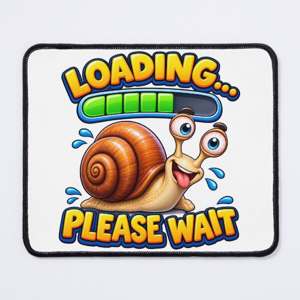 Item preview, Loading Please Wait – Funny Snail Cartoon designed and sold by AleksanderLamek.