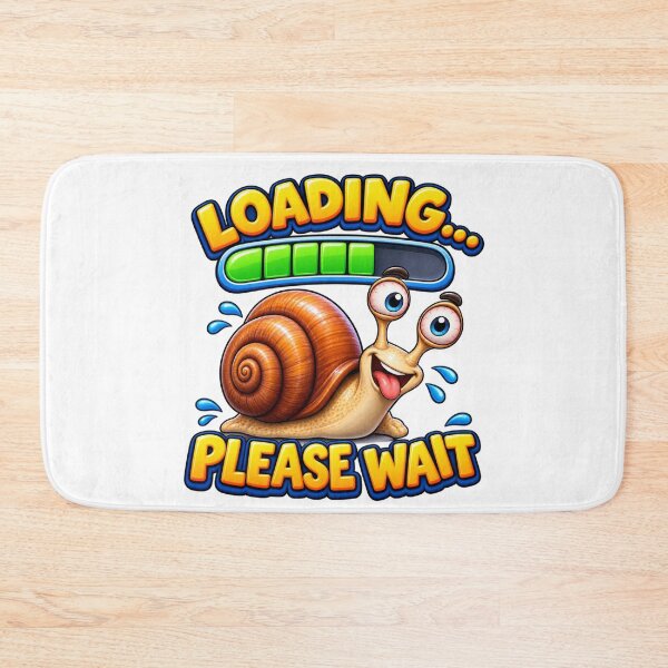 Item preview, Loading Please Wait – Funny Snail Cartoon designed and sold by SmilefromAlex.