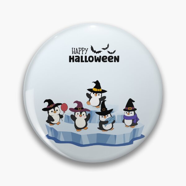 Item preview, Spooky Cute Halloween Penguin Squad on Iceberg designed and sold by HBBS DESIGNS.