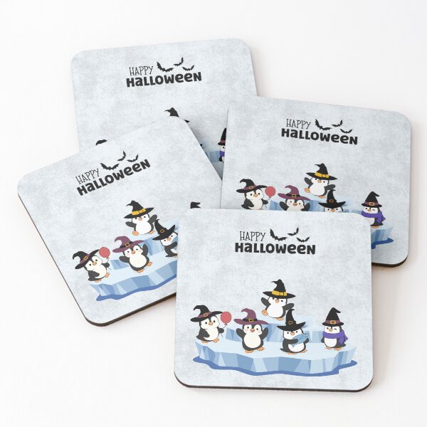 Item preview, Spooky Cute Halloween Penguin Squad on Iceberg designed and sold by HBBS DESIGNS.