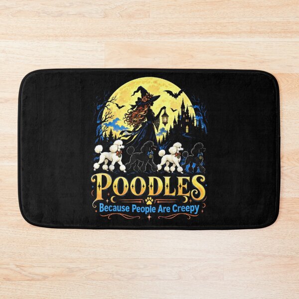 Item preview, Halloween Witch Walking Poodles Beneath Full Moon designed and sold by NoeValdric.